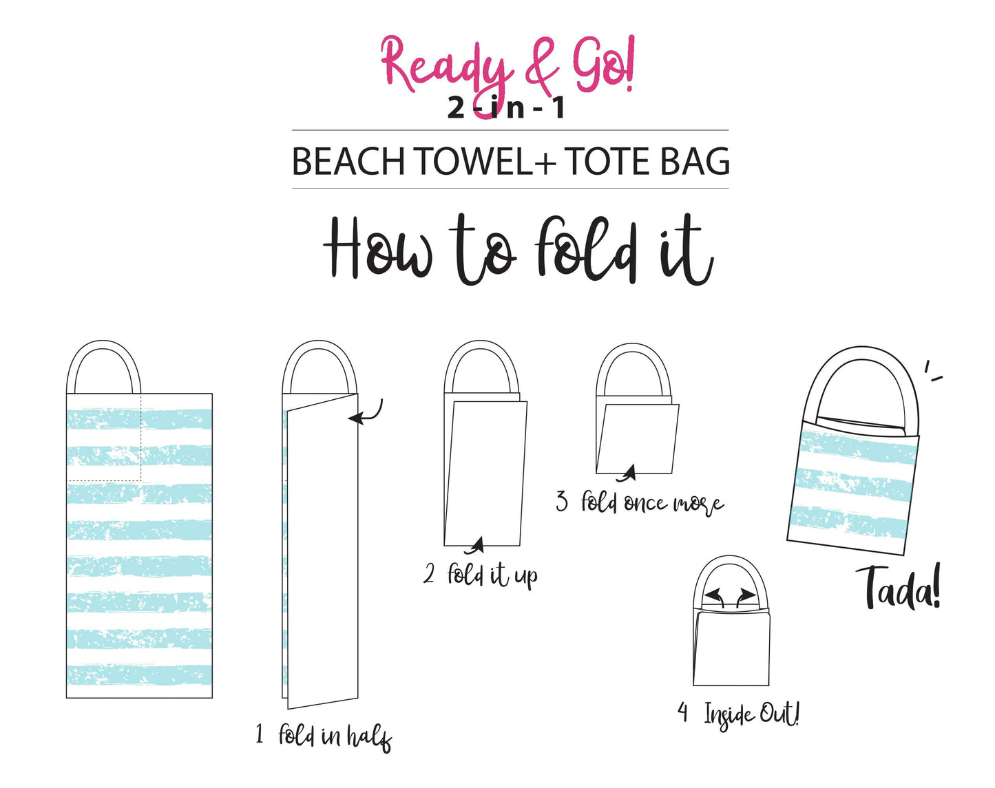 2-IN-1 BEACH TOWEL TOTE BAG