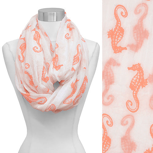 SEAHORSE PATTERN INFINITY SCARF