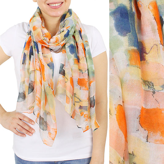 ABSTRACT PRINT OBLONG SCARF