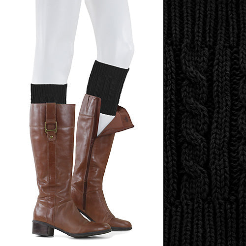 CABLE KNIT BOOT CUFFS/LEG WARMERS