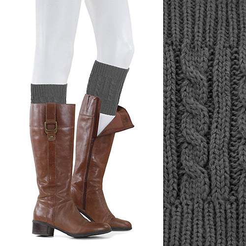 CABLE KNIT BOOT CUFFS/LEG WARMERS