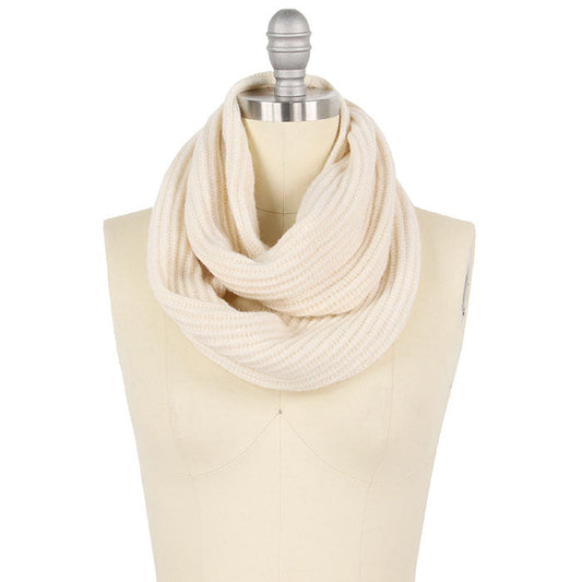 RIBBED KNIT INFINITY SCARF