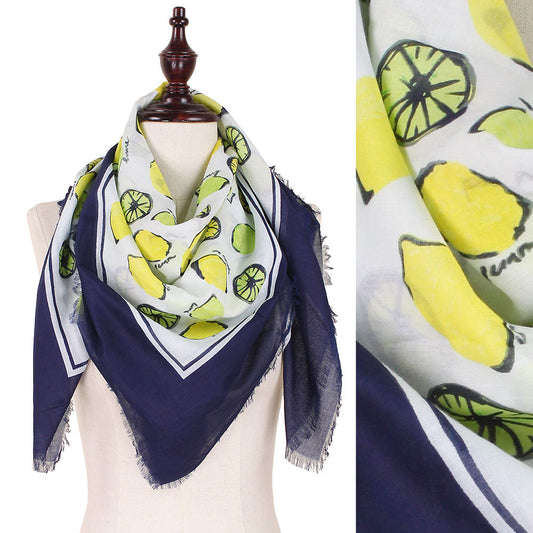 LIME PATTERN SQUARE SCARF