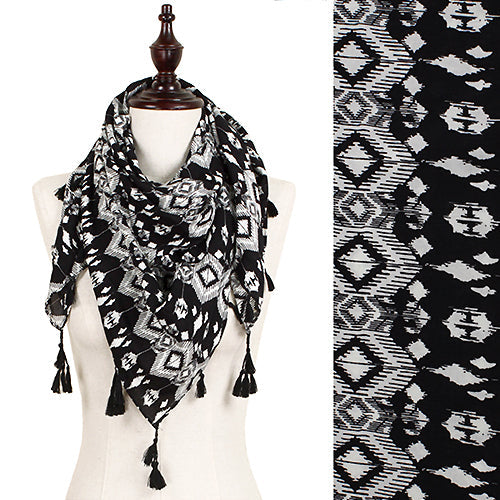ABSTRACT PATTERN SQUARE SCARF