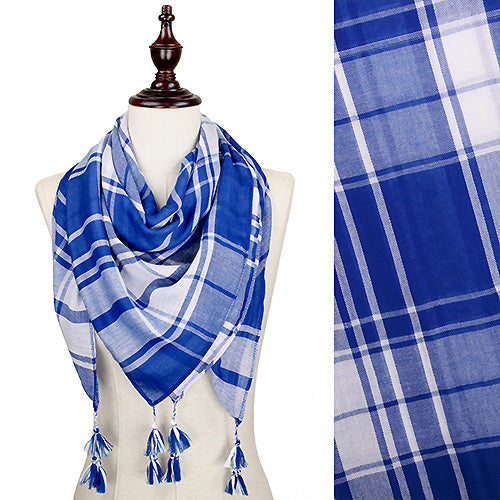 GAME DAY PLAID LARGE SQUARE SCARF