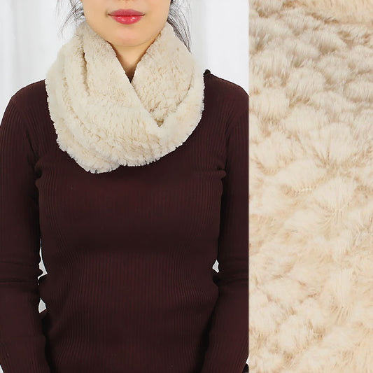 TEXTURED FAUX FUR TWISTED TUBE