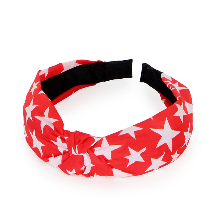 STAR PRINT KNOTTED HEADBAND