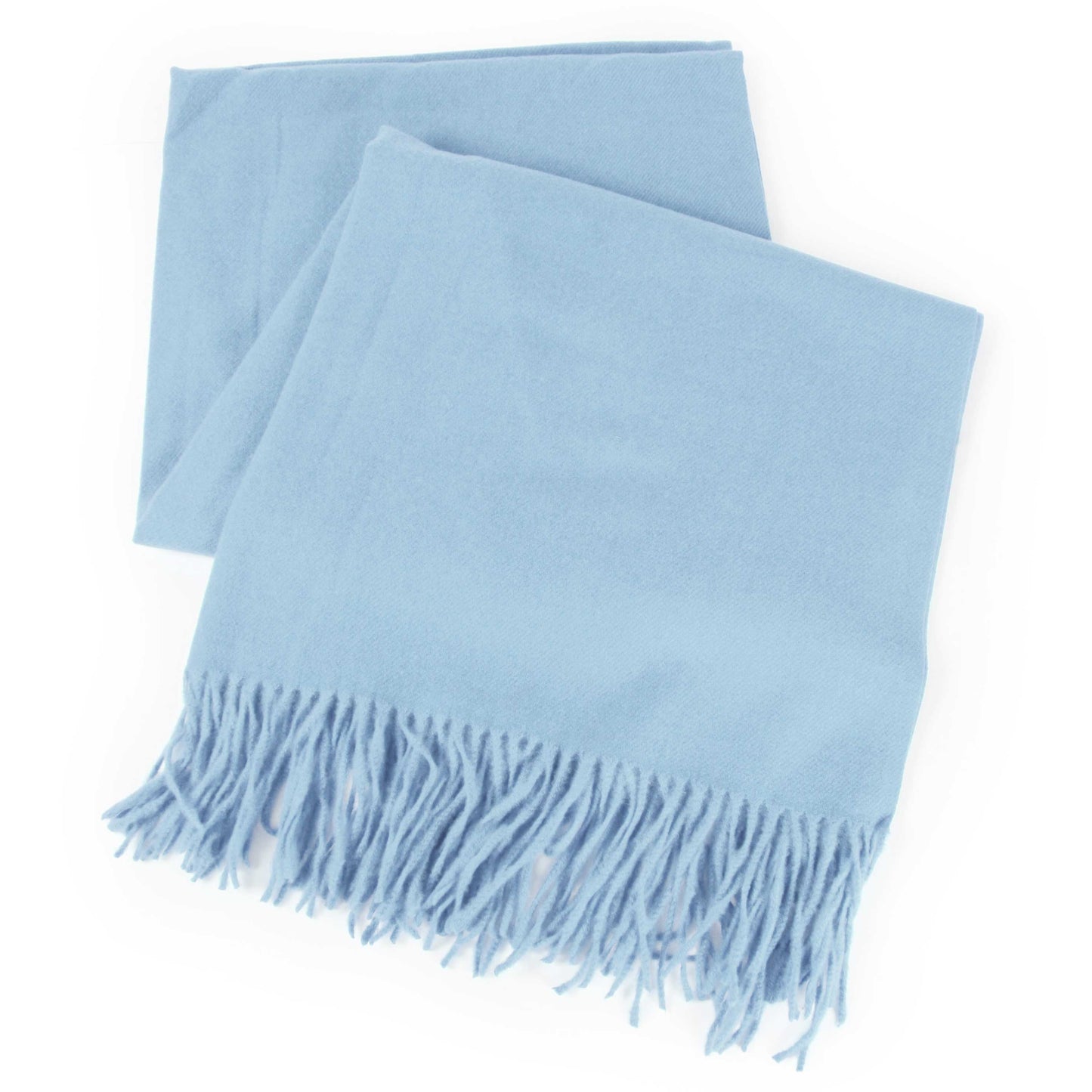 SOLID COLOR SOFT OBLONG SCARF WITH FRINGE