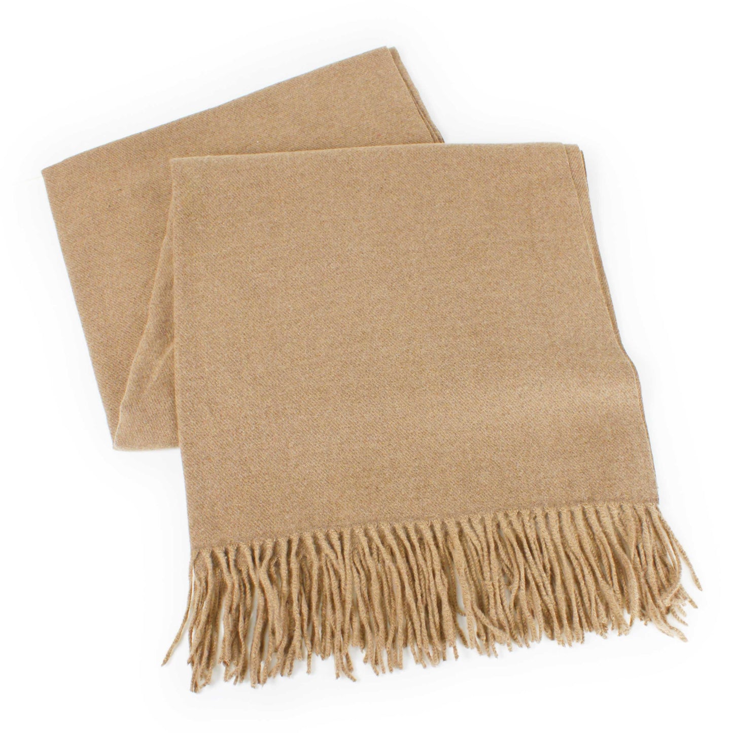 SOLID COLOR SOFT OBLONG SCARF WITH FRINGE