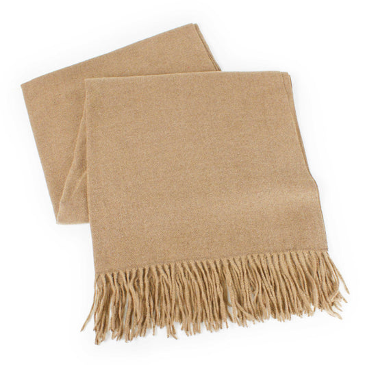 SOLID COLOR SOFT OBLONG SCARF WITH FRINGE