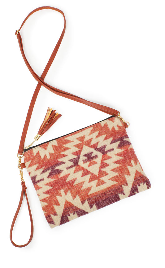 WESTERN PRINT CROSSBODY/CLUTCH BAG