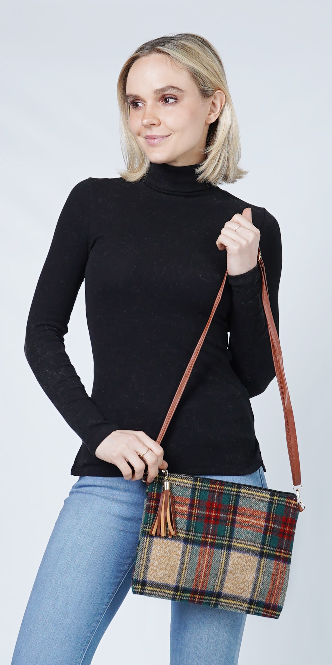 TARTAN CROSSBODY/CLUTCH BAG