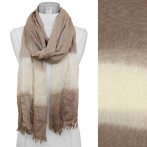 TWO TONE OMBRE OBLONG SCARF