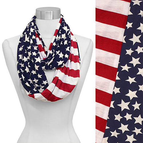 AMERICAN FLAG JERSEY INFINITY SCARF