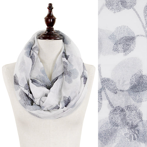 FLOWER PRINT INFINITY SCARF