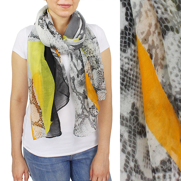 PYTHON ABSTRACT PRINT OBLONG SCARF