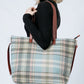 PLAID WEEKEND TOTE BAG + POUCH