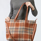 PLAID WEEKEND TOTE BAG + POUCH