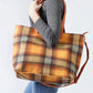 PLAID WEEKEND TOTE BAG + POUCH