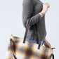 PLAID WEEKEND TOTE BAG + POUCH