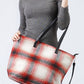 PLAID WEEKEND TOTE BAG + POUCH