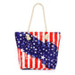 AMERICAN FLAG PRINT TOTE BAG