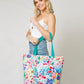 FLOWER PRINT TOTE BAG