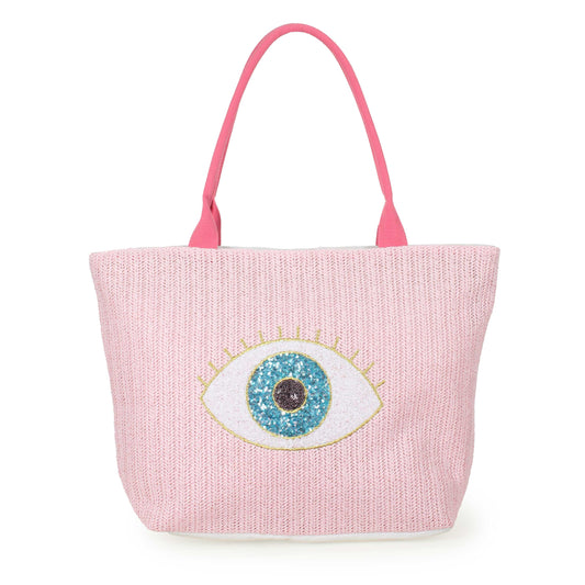 EVIL EYE SEQUINS TOTE BAG