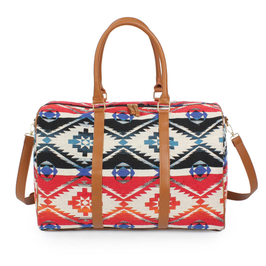 AZTEC PATTERN DUFFLE BAG