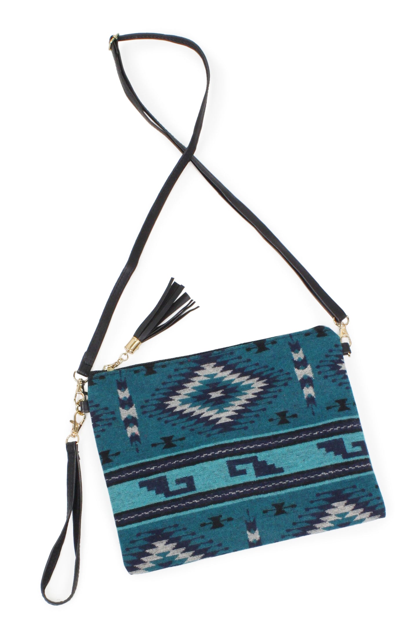 AZTEC PRINT CROSSBODY/CLUTCH BAG