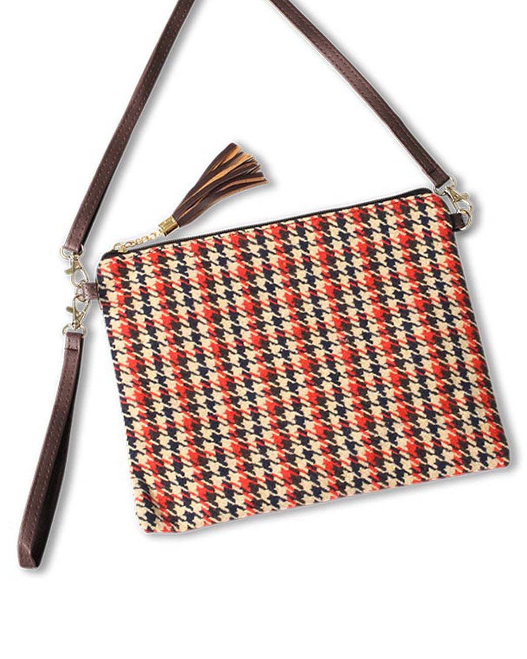 GLEN CHECK CROSSBODY/CLUTCH BAG