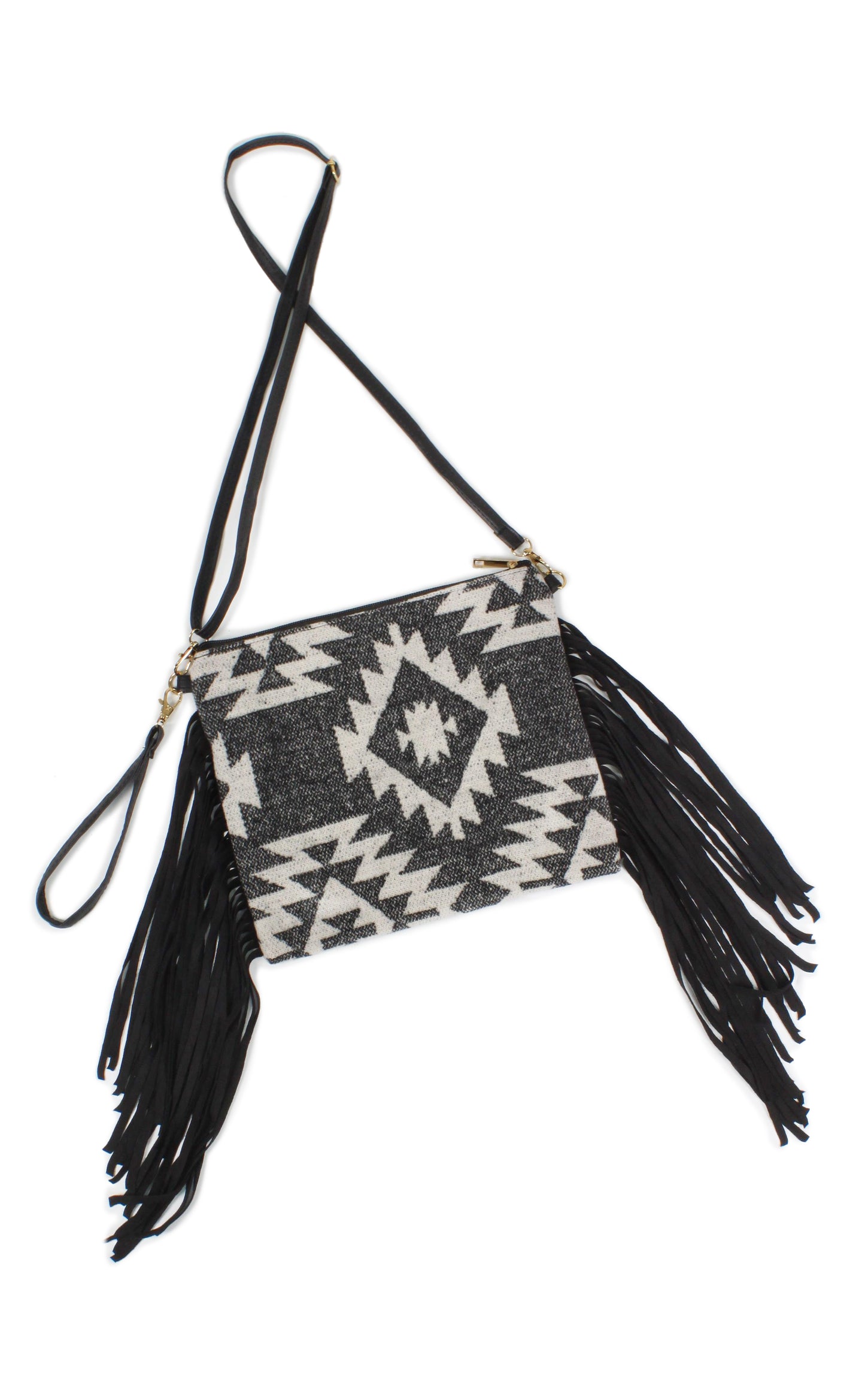 WESTERN+FRINGE CROSSBODY BAG/CLUTCH