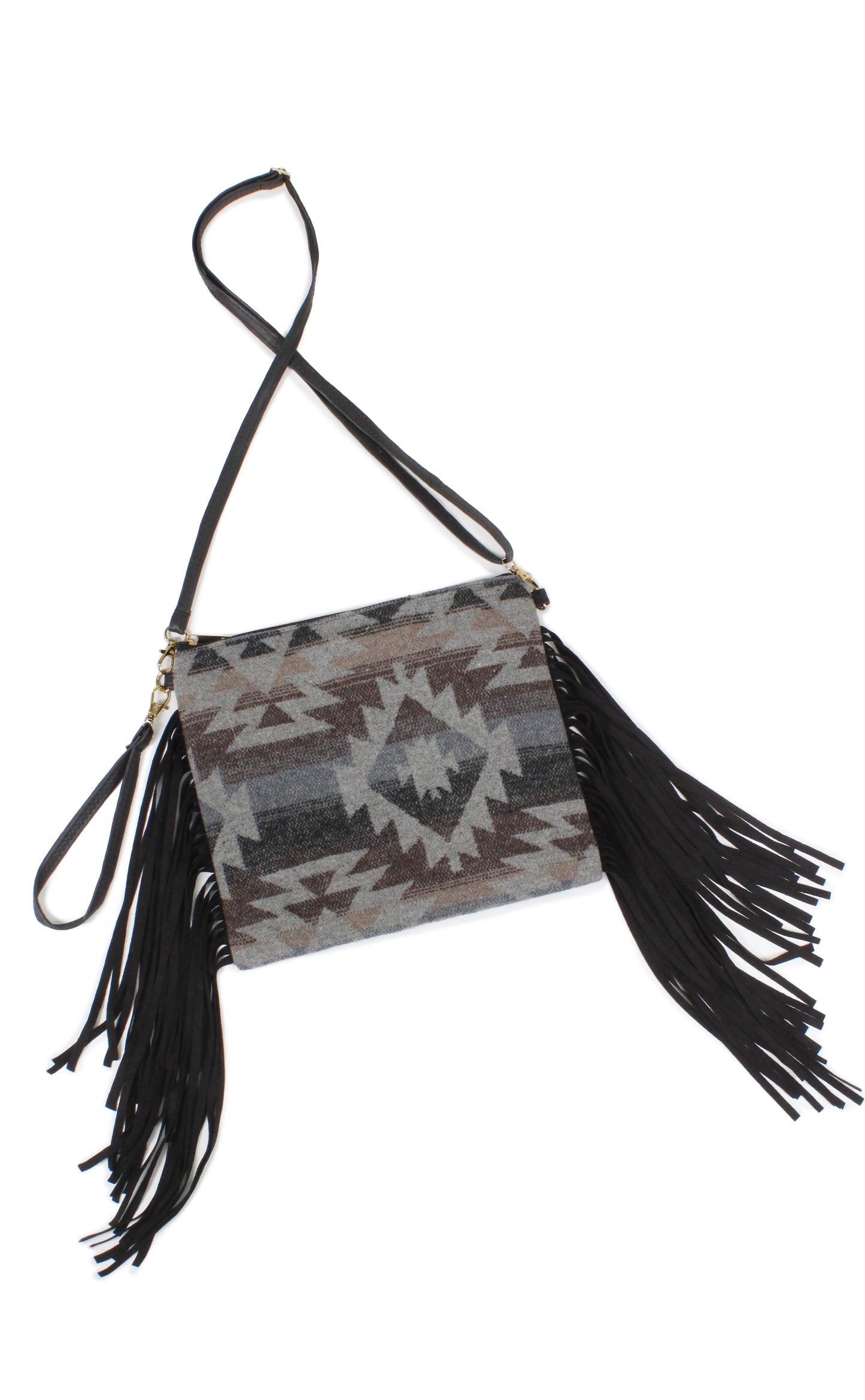 WESTERN+FRINGE CROSSBODY BAG/CLUTCH