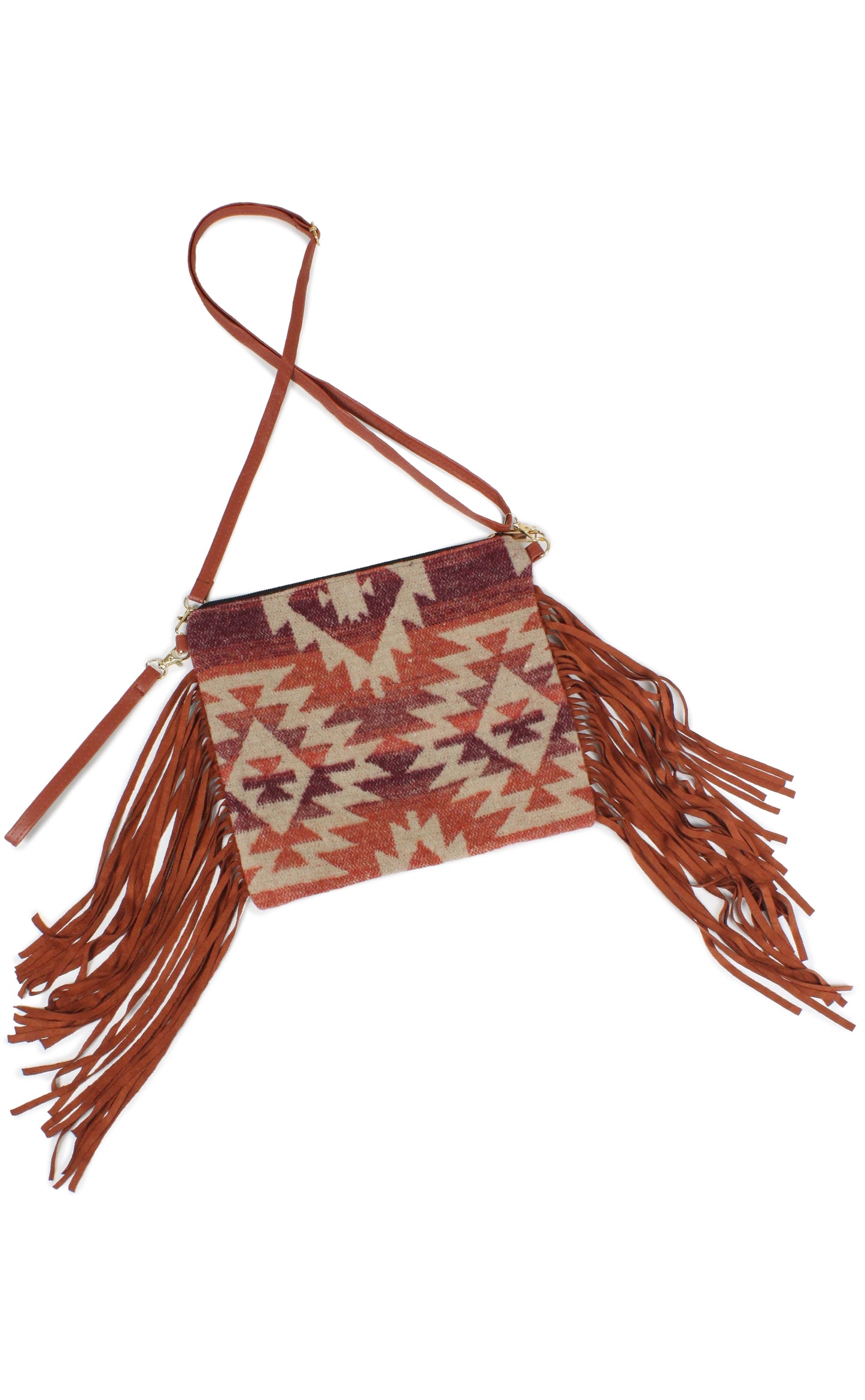 WESTERN+FRINGE CROSSBODY BAG/CLUTCH