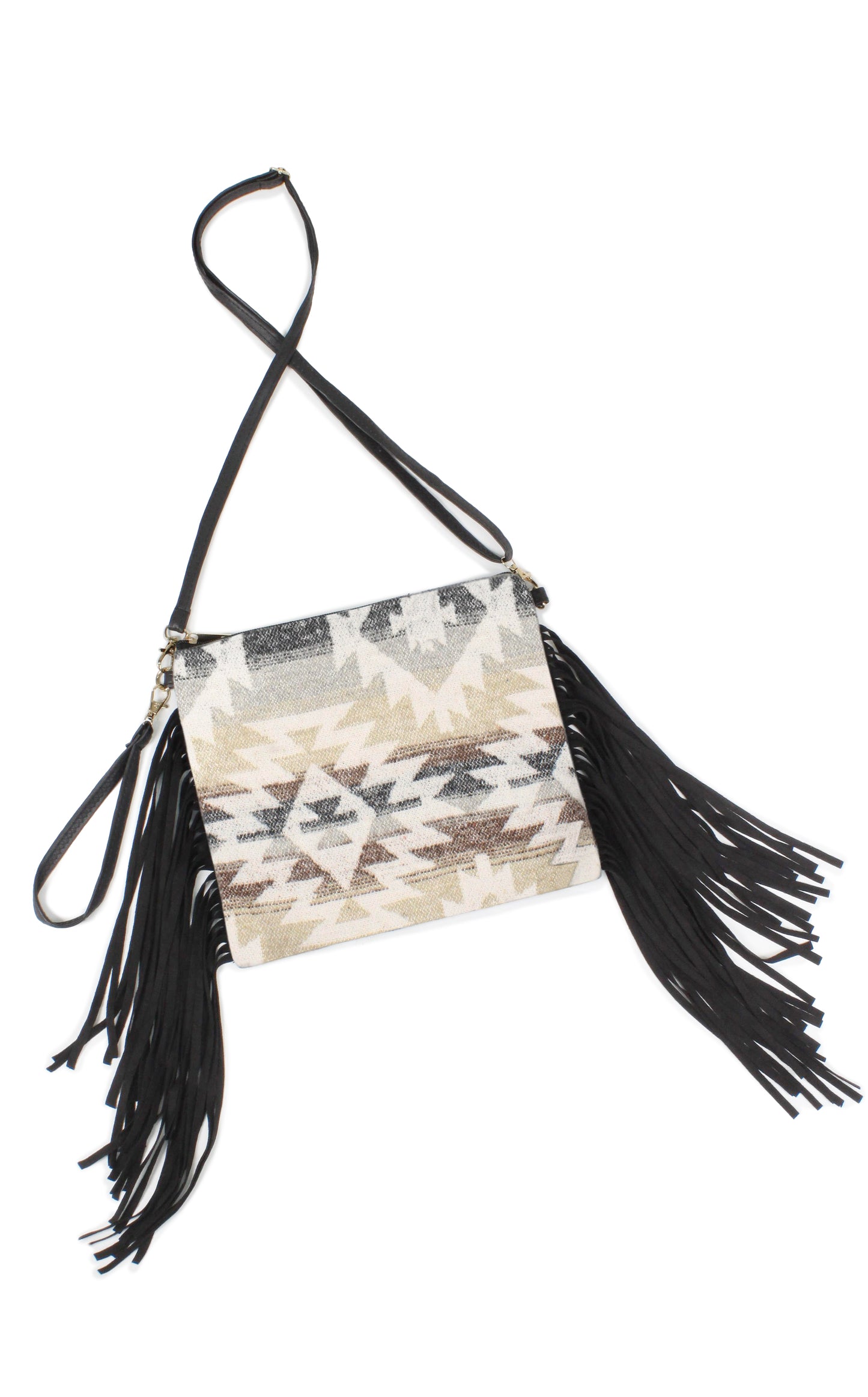 WESTERN+FRINGE CROSSBODY BAG/CLUTCH