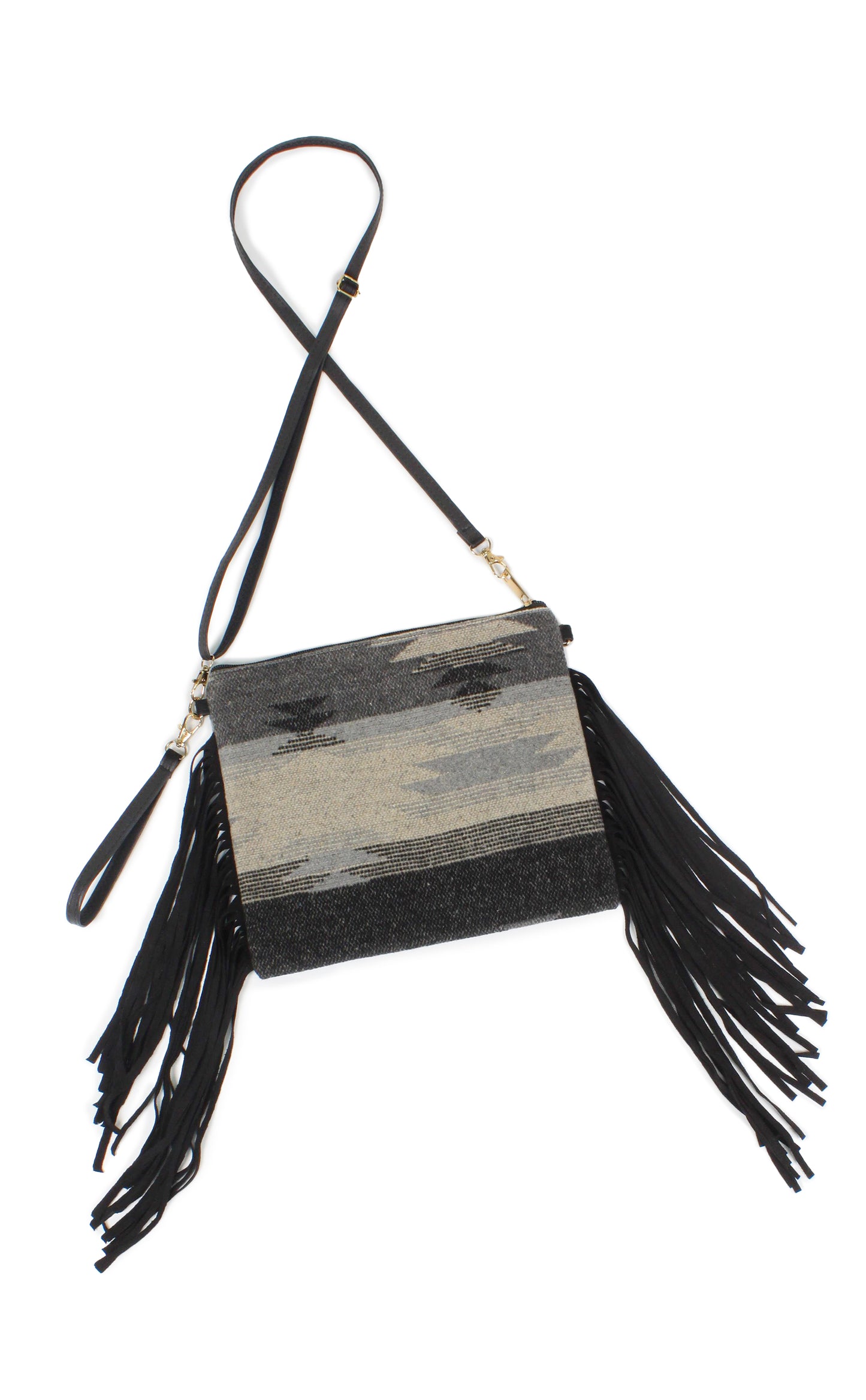 WESTERN+FRINGE CROSSBODY BAG/CLUTCH