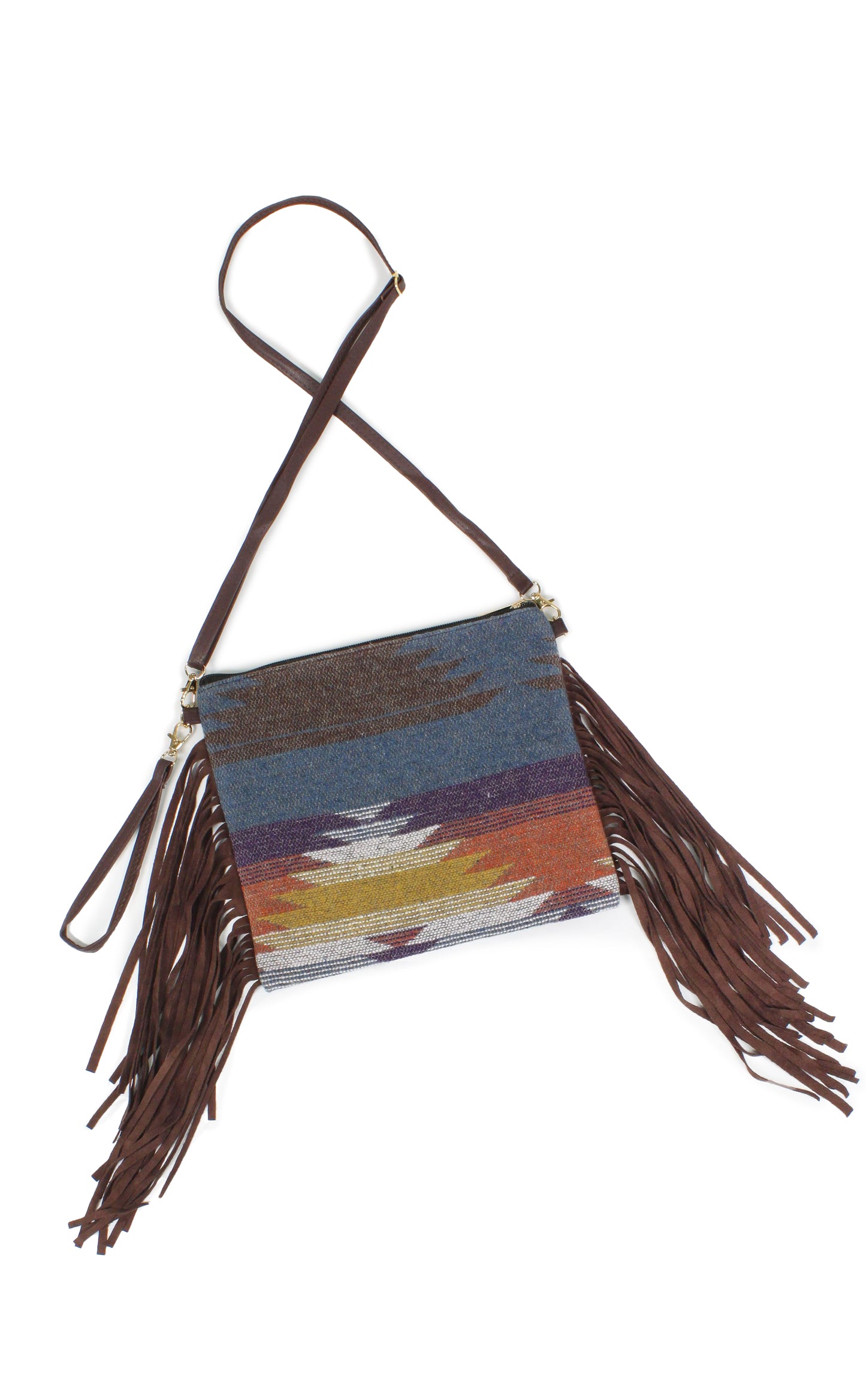 WESTERN+FRINGE CROSSBODY BAG/CLUTCH