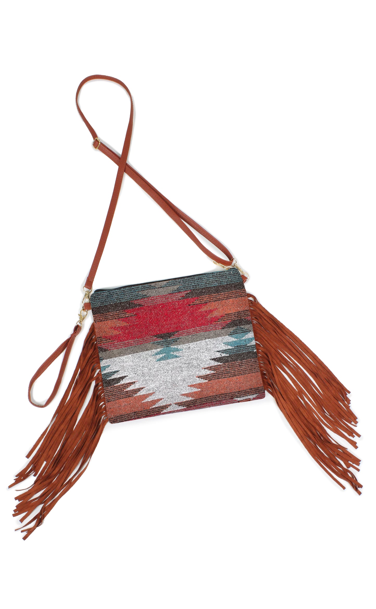 WESTERN+FRINGE CROSSBODY BAG/CLUTCH