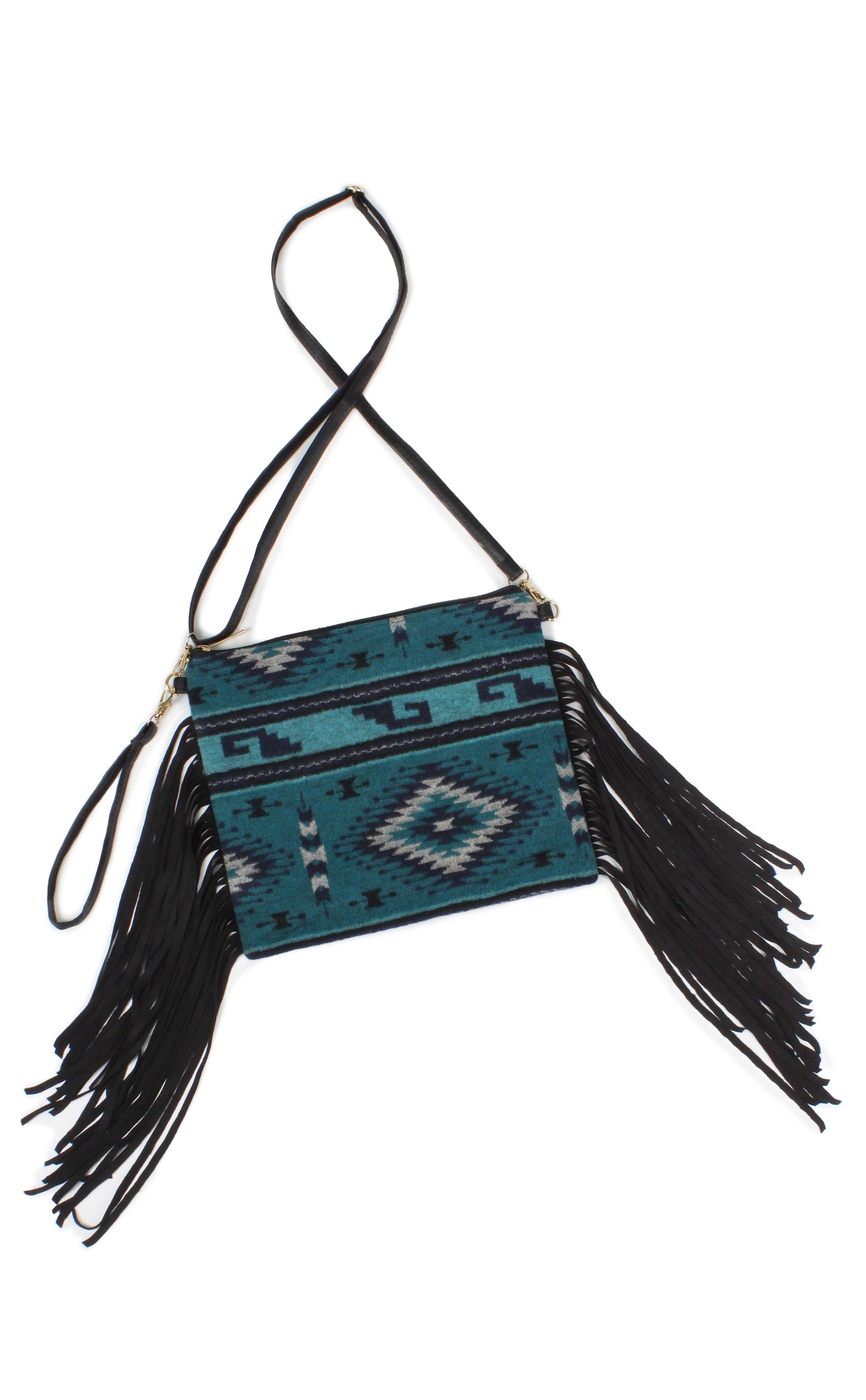 WESTERN+FRINGE CROSSBODY BAG/CLUTCH