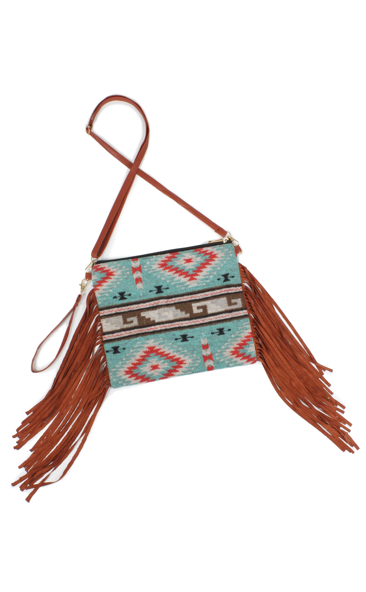 WESTERN+FRINGE CROSSBODY BAG/CLUTCH