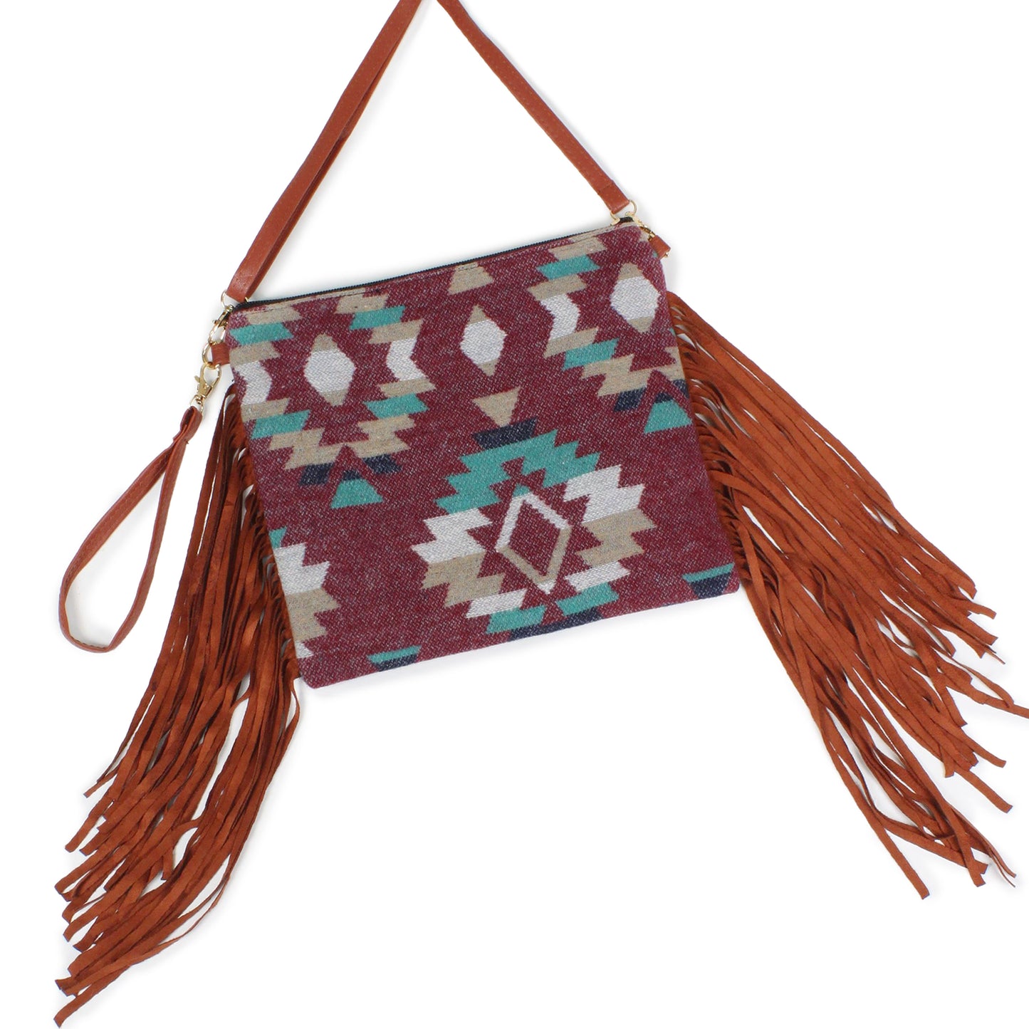 WESTERN+FRINGE CROSSBODY BAG/CLUTCH