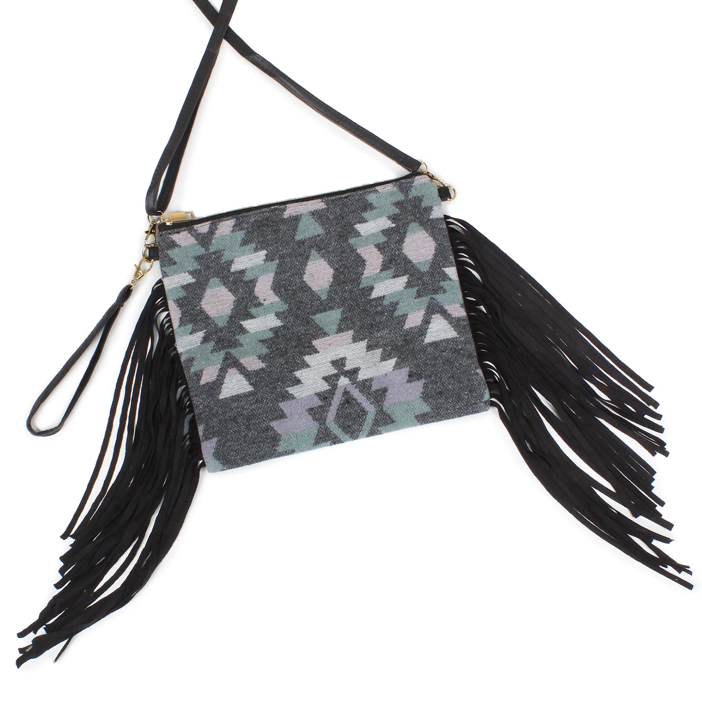 WESTERN+FRINGE CROSSBODY BAG/CLUTCH