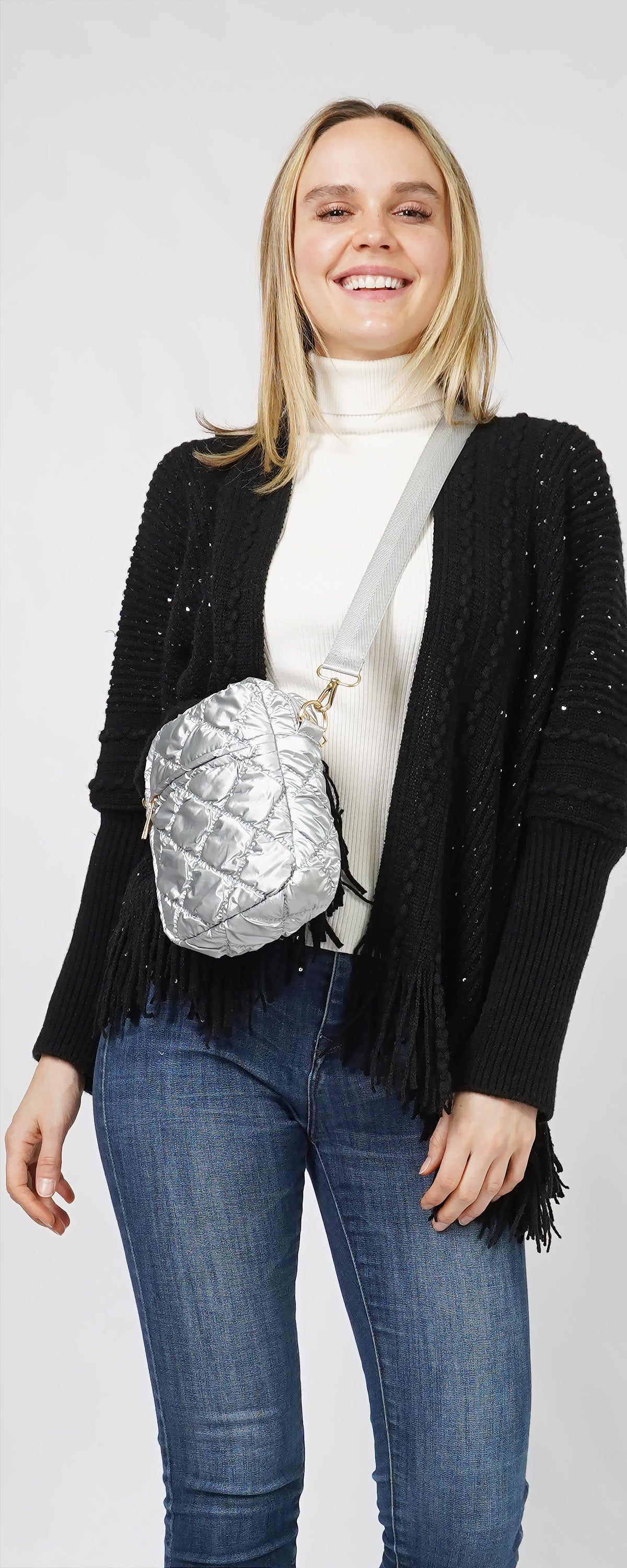 GLOSSY PUFFY MINI CROSSBODY BAG