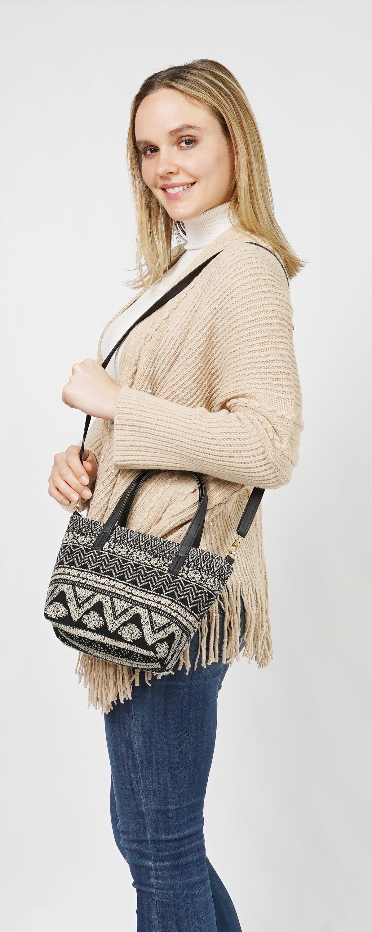 TRIBAL PRINT CROSSBODY BAG