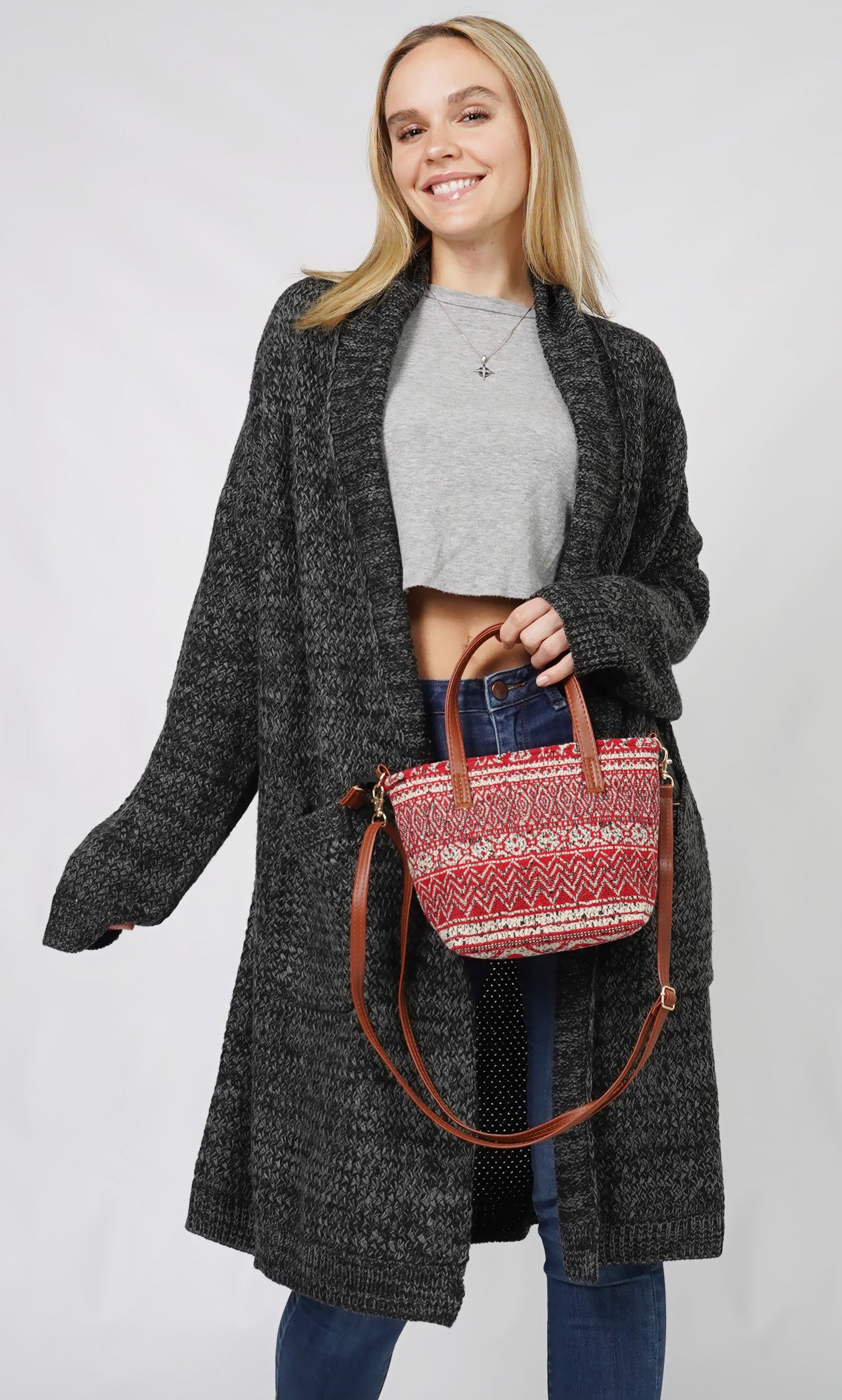 TRIBAL PRINT CROSSBODY BAG