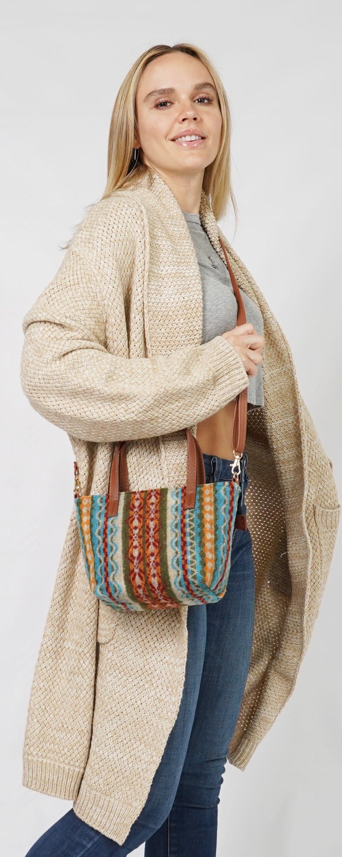 ETHNIC PRINT CROSSBODY BAG