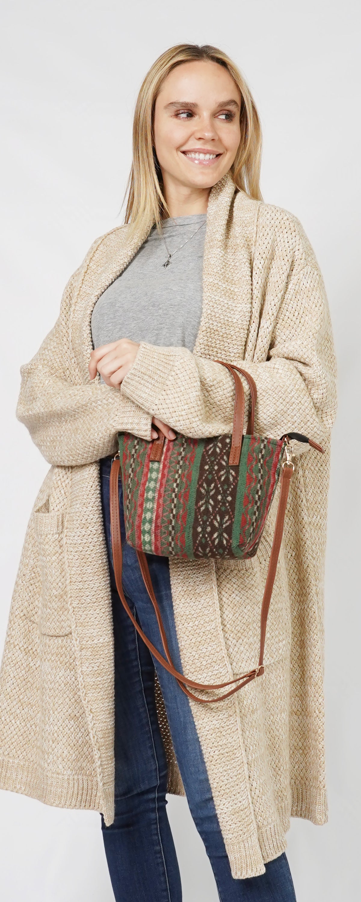 ETHNIC PRINT CROSSBODY BAG