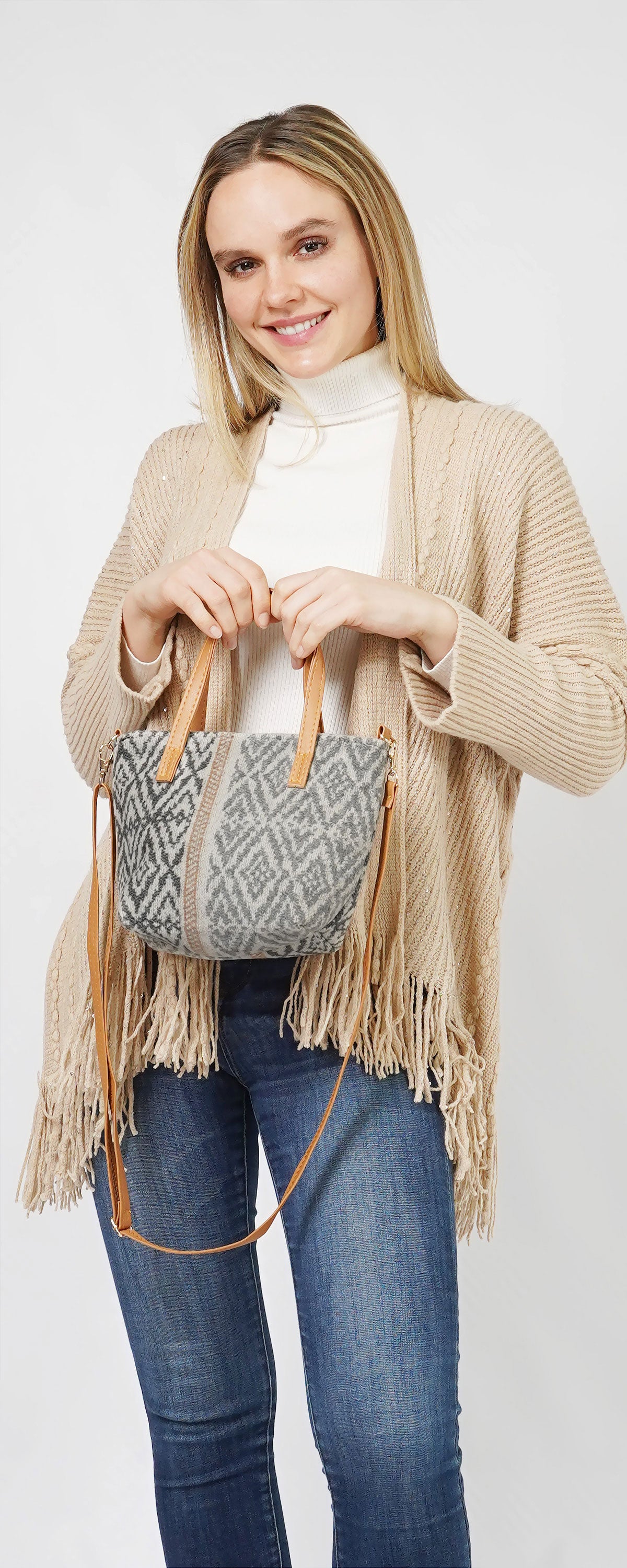 ETHNIC PRINT CROSSBODY BAG