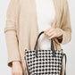 HOUNDSTOOTH PRINT CROSSBODY BAG