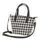 HOUNDSTOOTH PRINT CROSSBODY BAG